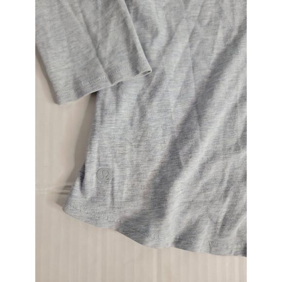 Lululemon Pullover Womens 12/14 Crewneck Semo Open Back Long Sleeves Blue Gray - Picture 5 of 5